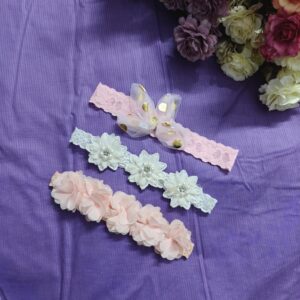 Gorgeous newborn hairband 3pc set (EI2-4-10)