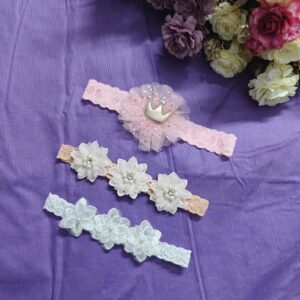 Gorgeous newborn hairband 3pc set (EI2-4-8)