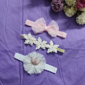 Gorgeous newborn hairband 3pc set (EI2-4-9)