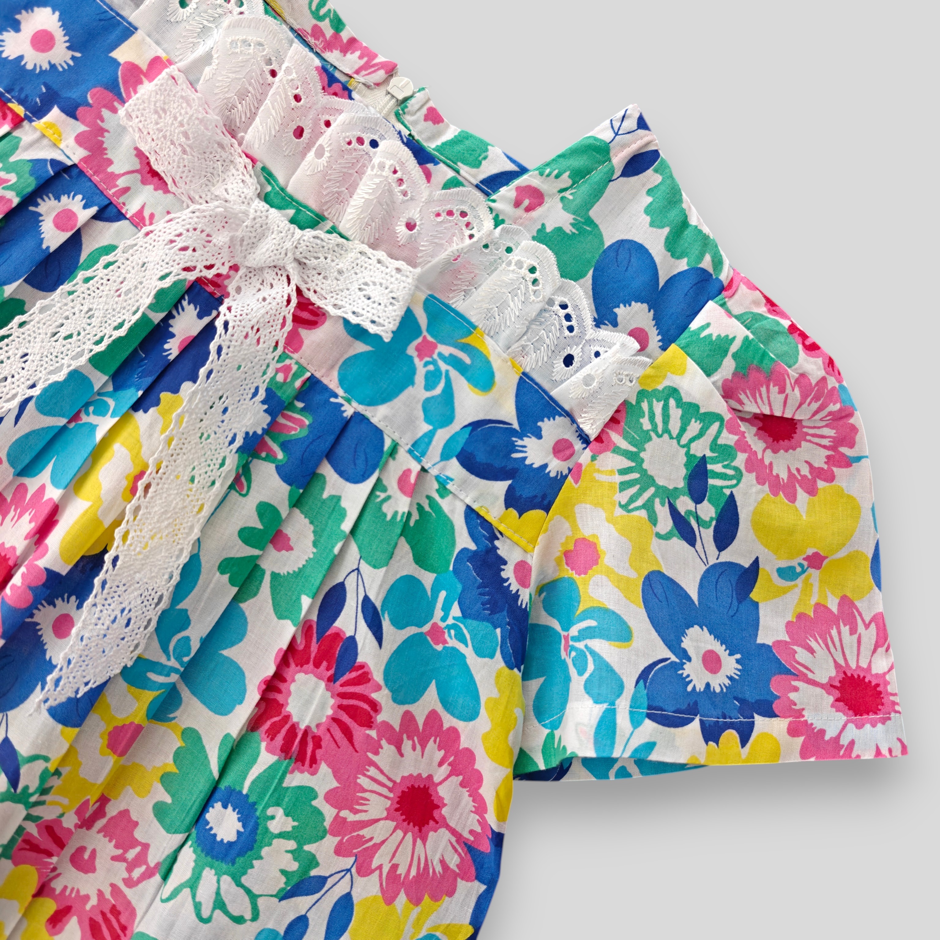 Multi floral cotton top-pant set E23T3 - Image 2